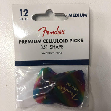 pua fender graphic picks 351-shape rainbow (12pzas) med, 1980351102